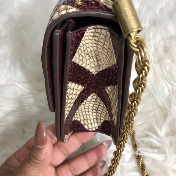 SOLD LIMITED Tory Burch Eleanor Snakeskin Crossbody Camera Bag - Picture 14 of 17